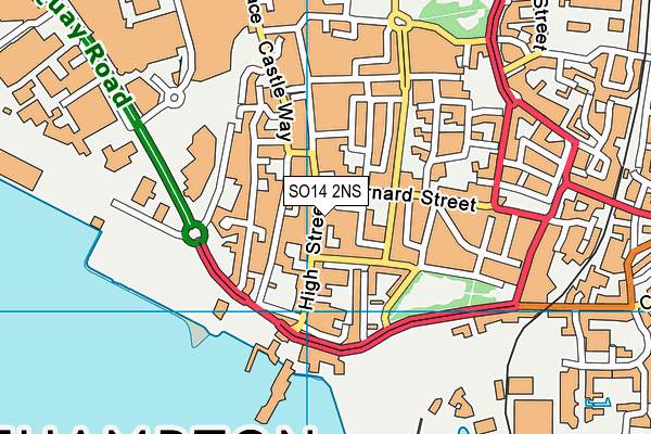 SO14 2NS map - OS VectorMap District (Ordnance Survey)