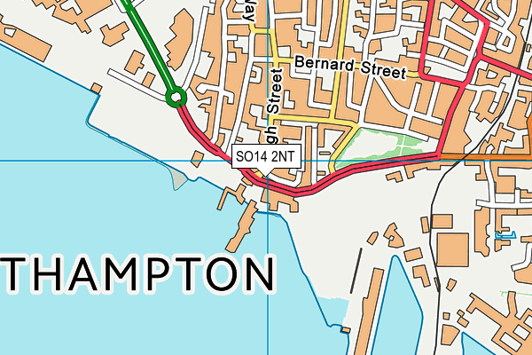 SO14 2NT map - OS VectorMap District (Ordnance Survey)