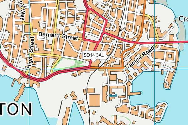SO14 3AL map - OS VectorMap District (Ordnance Survey)