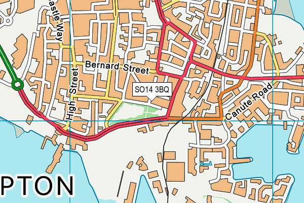 SO14 3BQ map - OS VectorMap District (Ordnance Survey)
