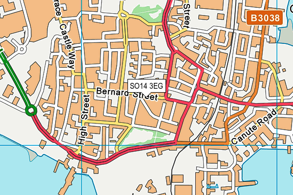 SO14 3EG map - OS VectorMap District (Ordnance Survey)