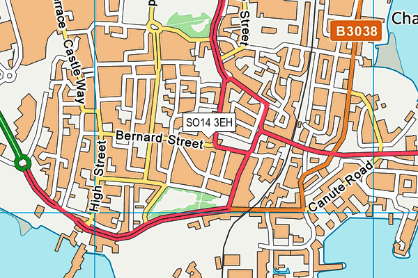 SO14 3EH map - OS VectorMap District (Ordnance Survey)