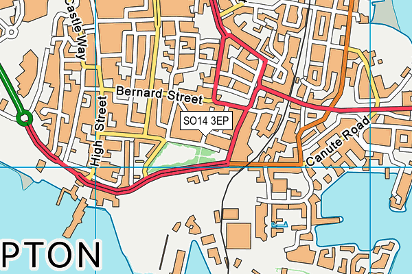 SO14 3EP map - OS VectorMap District (Ordnance Survey)