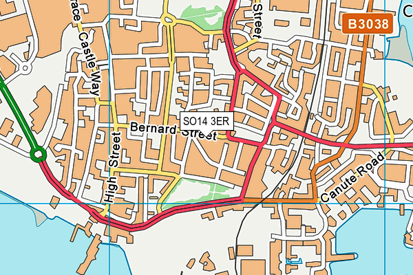 SO14 3ER map - OS VectorMap District (Ordnance Survey)