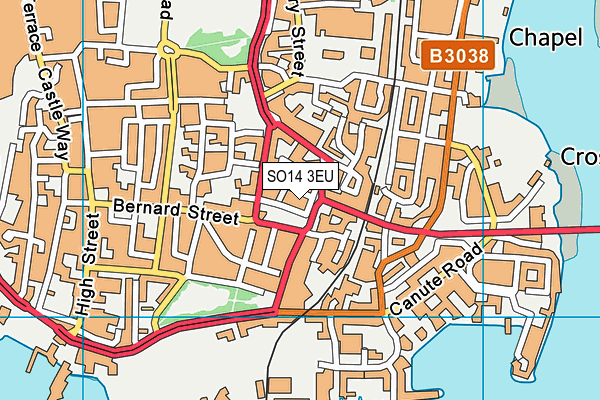 SO14 3EU map - OS VectorMap District (Ordnance Survey)