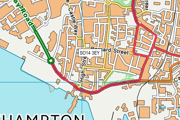 SO14 3EY map - OS VectorMap District (Ordnance Survey)