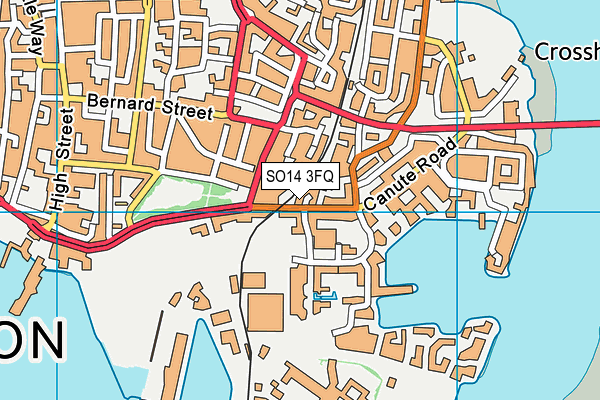 SO14 3FQ map - OS VectorMap District (Ordnance Survey)