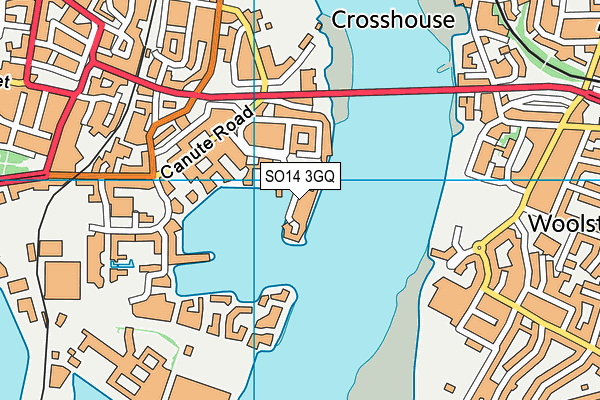 SO14 3GQ map - OS VectorMap District (Ordnance Survey)