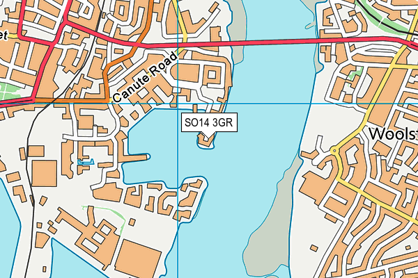 SO14 3GR map - OS VectorMap District (Ordnance Survey)