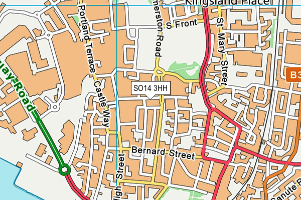 SO14 3HH map - OS VectorMap District (Ordnance Survey)