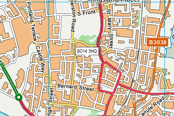 SO14 3HQ map - OS VectorMap District (Ordnance Survey)