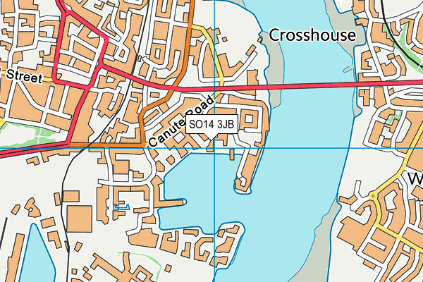 SO14 3JB map - OS VectorMap District (Ordnance Survey)