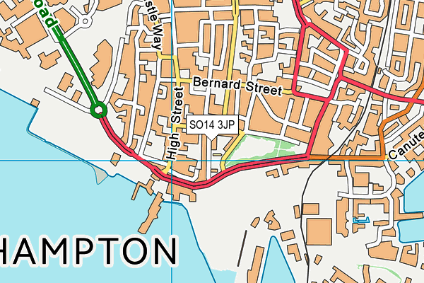 SO14 3JP map - OS VectorMap District (Ordnance Survey)