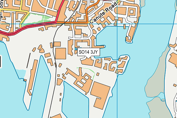 SO14 3JY map - OS VectorMap District (Ordnance Survey)