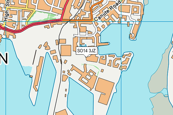 SO14 3JZ map - OS VectorMap District (Ordnance Survey)