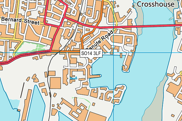 SO14 3LF map - OS VectorMap District (Ordnance Survey)