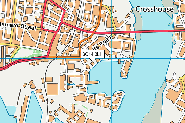 SO14 3LH map - OS VectorMap District (Ordnance Survey)