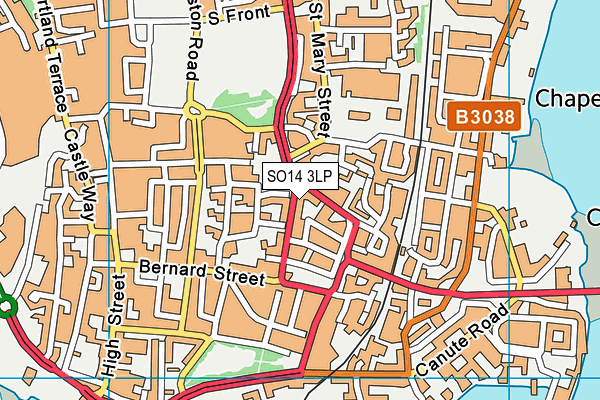 SO14 3LP map - OS VectorMap District (Ordnance Survey)