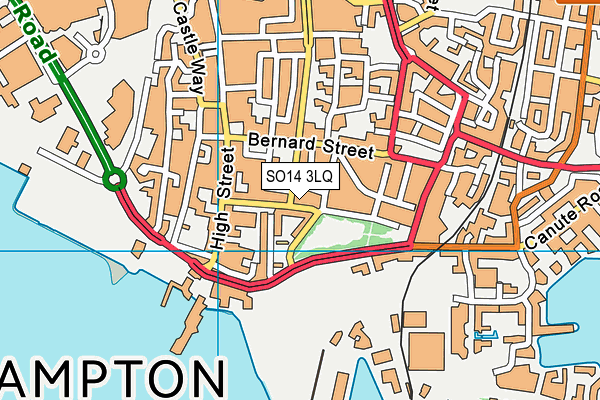 SO14 3LQ map - OS VectorMap District (Ordnance Survey)