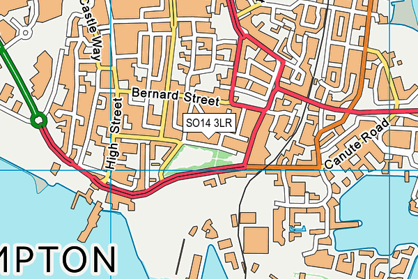 SO14 3LR map - OS VectorMap District (Ordnance Survey)