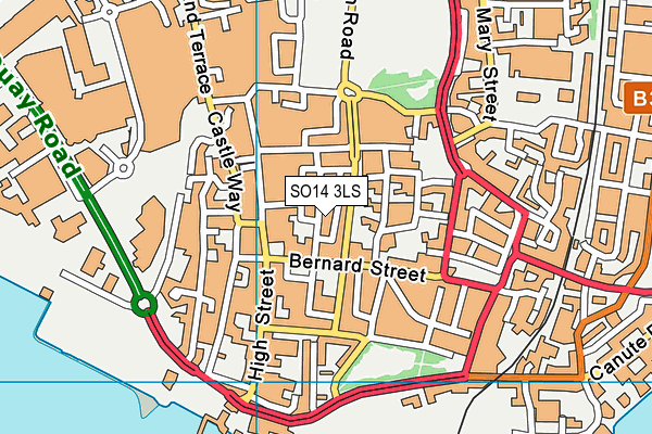 SO14 3LS map - OS VectorMap District (Ordnance Survey)