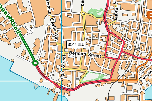 SO14 3LU map - OS VectorMap District (Ordnance Survey)