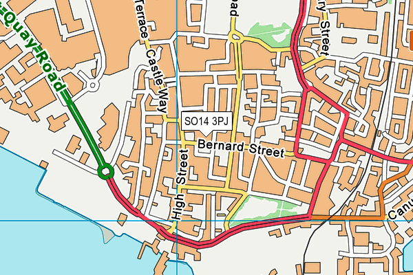 SO14 3PJ map - OS VectorMap District (Ordnance Survey)