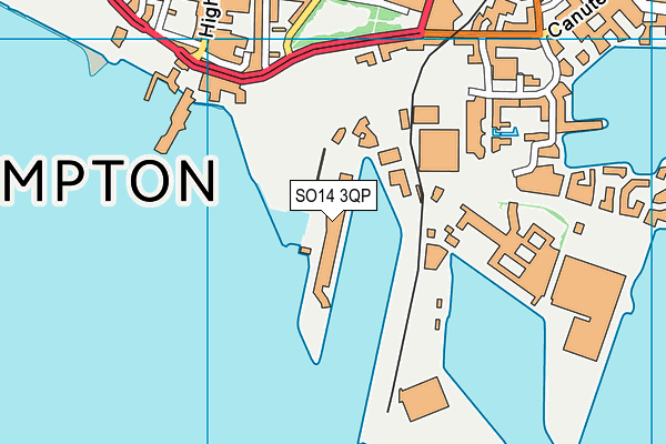 SO14 3QP map - OS VectorMap District (Ordnance Survey)