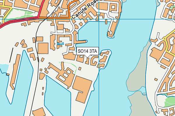 SO14 3TA map - OS VectorMap District (Ordnance Survey)