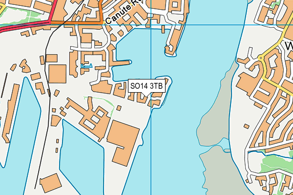 SO14 3TB map - OS VectorMap District (Ordnance Survey)