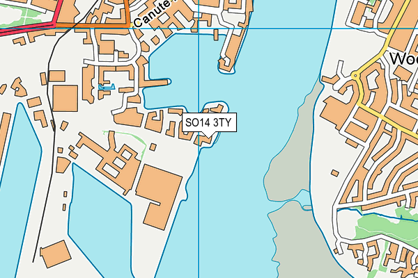 SO14 3TY map - OS VectorMap District (Ordnance Survey)