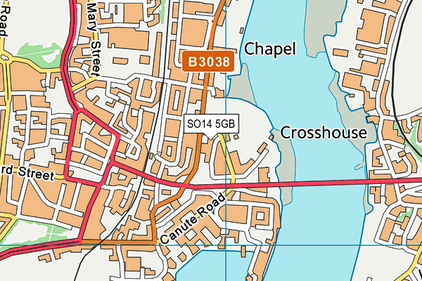 SO14 5GB map - OS VectorMap District (Ordnance Survey)