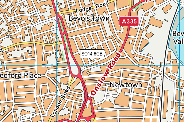 SO14 6GB map - OS VectorMap District (Ordnance Survey)