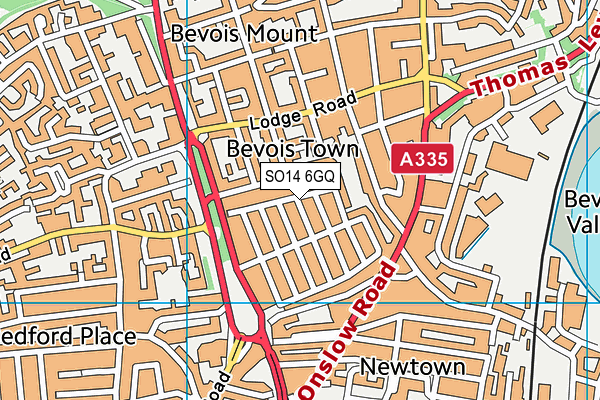 SO14 6GQ map - OS VectorMap District (Ordnance Survey)