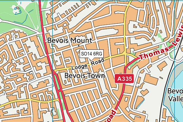 Reach Gym Southampton map (SO14 6RG) - OS VectorMap District (Ordnance Survey)