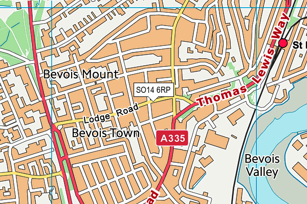 SO14 6RP map - OS VectorMap District (Ordnance Survey)