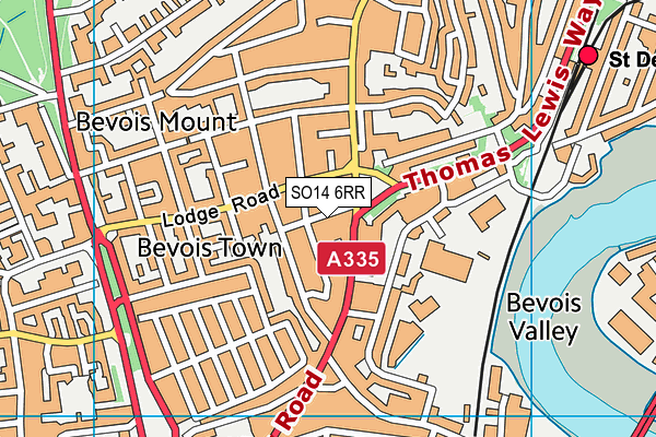 SO14 6RR map - OS VectorMap District (Ordnance Survey)