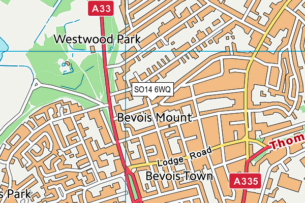 SO14 6WQ map - OS VectorMap District (Ordnance Survey)