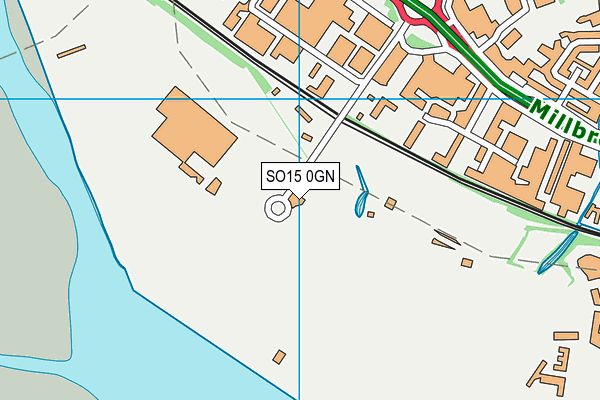 SO15 0GN map - OS VectorMap District (Ordnance Survey)