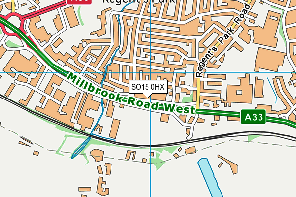 SO15 0HX map - OS VectorMap District (Ordnance Survey)