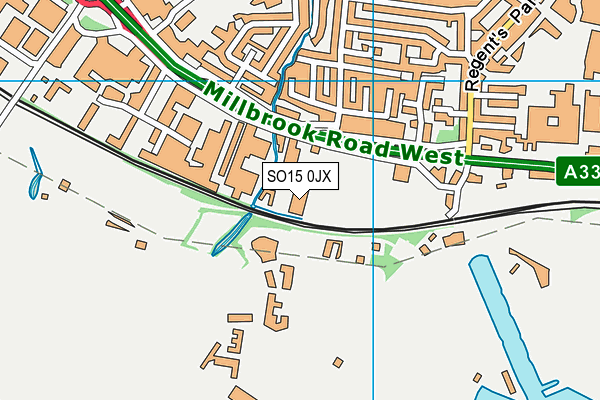 SO15 0JX map - OS VectorMap District (Ordnance Survey)