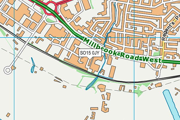 SO15 0JY map - OS VectorMap District (Ordnance Survey)