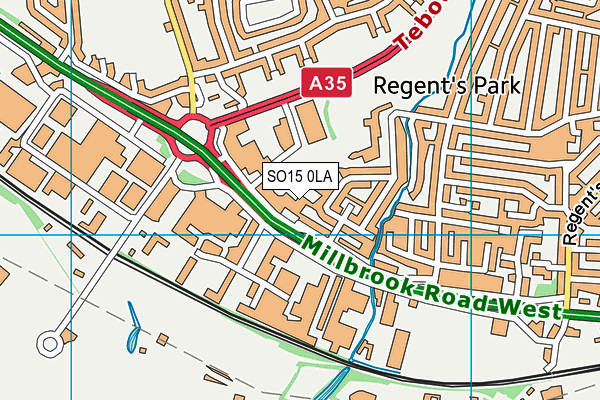 SO15 0LA map - OS VectorMap District (Ordnance Survey)