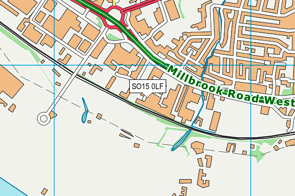 SO15 0LF map - OS VectorMap District (Ordnance Survey)