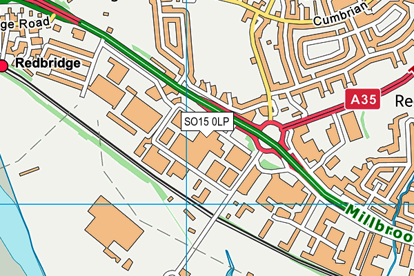 SO15 0LP map - OS VectorMap District (Ordnance Survey)