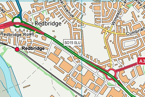 SO15 0LU map - OS VectorMap District (Ordnance Survey)