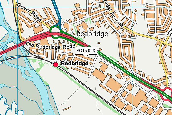 SO15 0LX map - OS VectorMap District (Ordnance Survey)