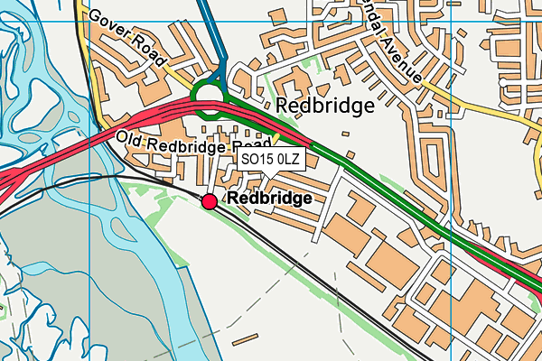 SO15 0LZ map - OS VectorMap District (Ordnance Survey)