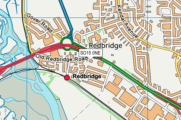 SO15 0NE map - OS VectorMap District (Ordnance Survey)
