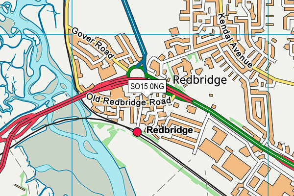 SO15 0NG map - OS VectorMap District (Ordnance Survey)